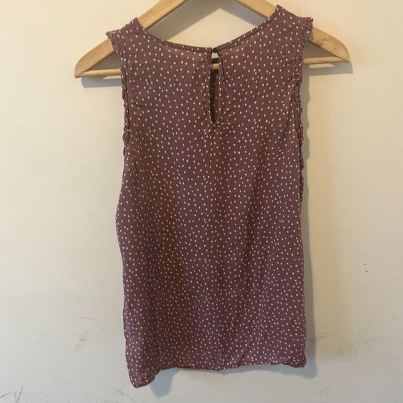 MAURICES | Women's Sleeveless Polka Dot Top Pink White Size Medium - Picture 2 of 8